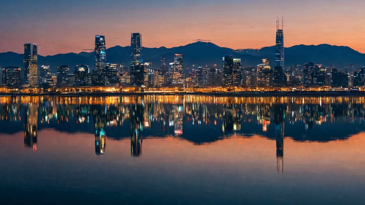 Seoul skyline at blue hour