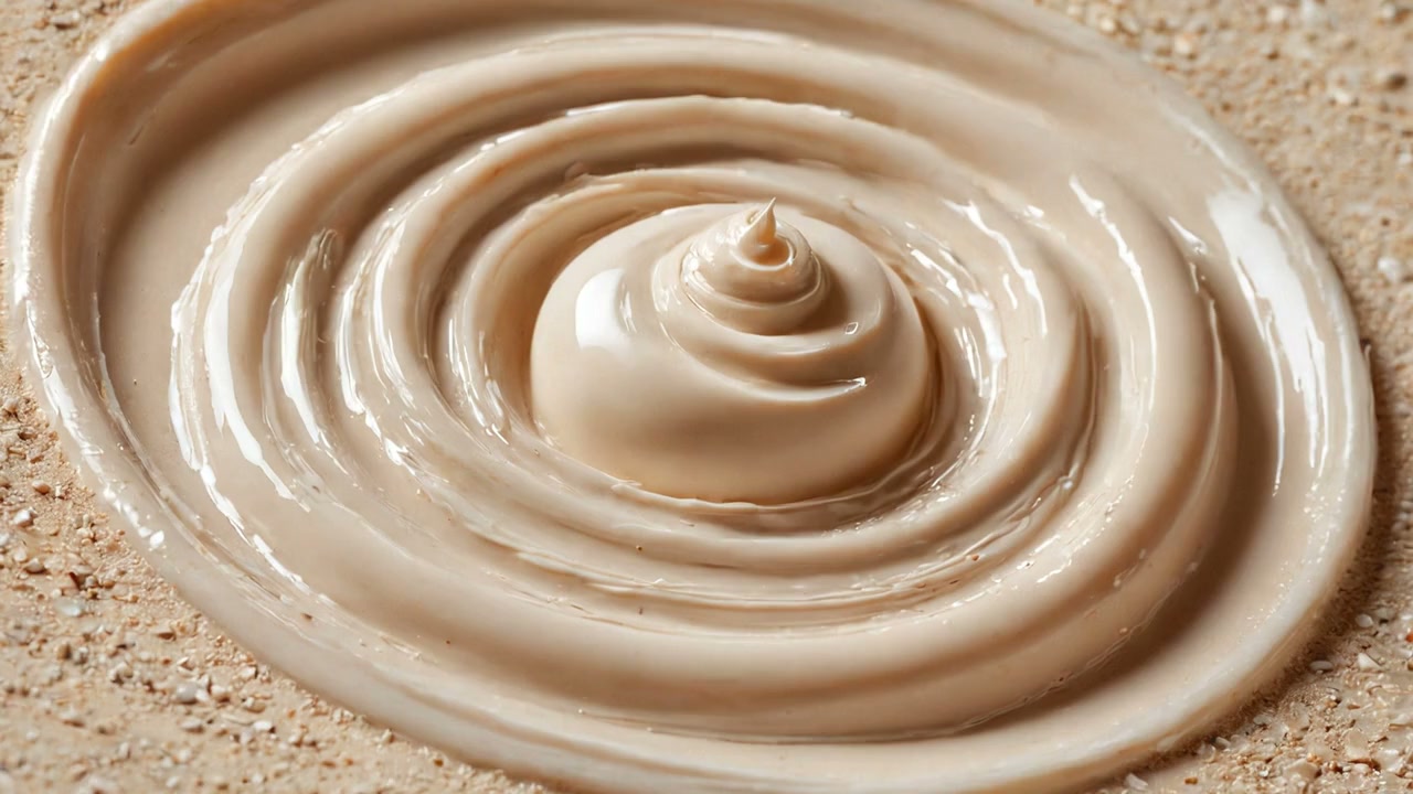 Close-up of a soft cream texture