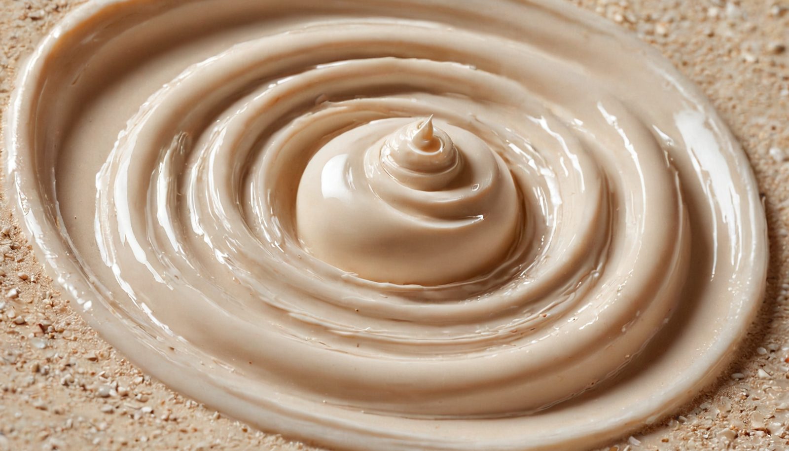 Close-up of a soft white cream texture